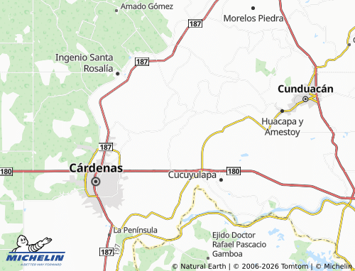Mapa MICHELIN Miahuatlán Segunda Sección - ViaMichelin