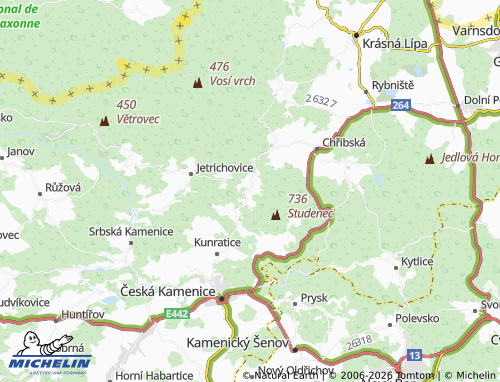 Mappa MICHELIN Studený - ViaMichelin