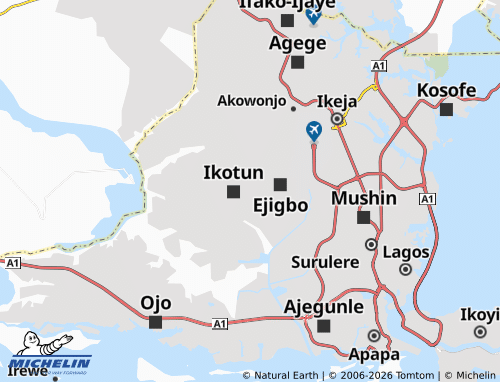 Carte MICHELIN Egbe - ViaMichelin