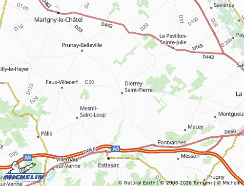 Mappa MICHELIN Dierrey-Saint-Pierre - ViaMichelin