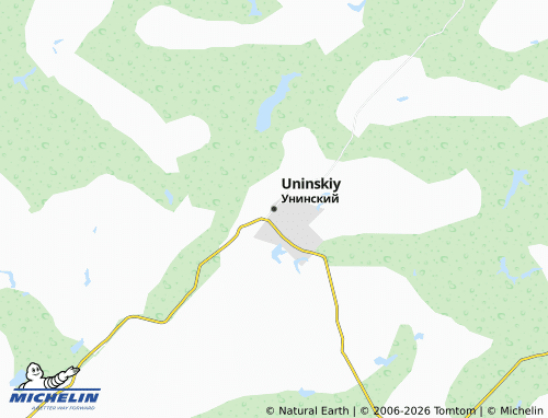 MICHELIN-Landkarte Uninskiy - ViaMichelin