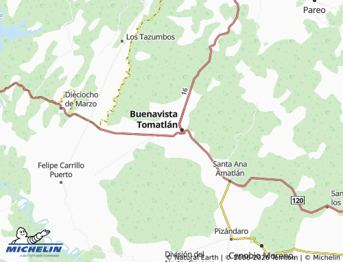 Mappa MICHELIN Las Flores, Nueva Jerusalén - ViaMichelin