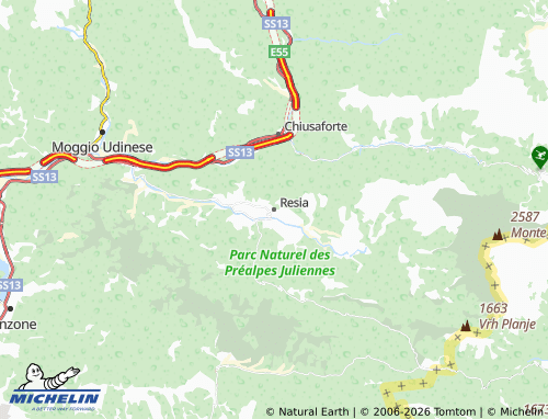 MICHELIN Resia map - ViaMichelin