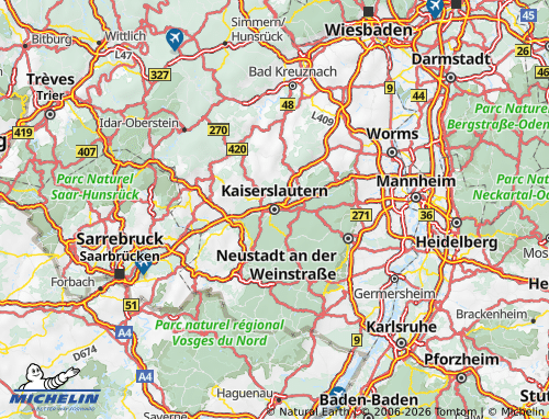 MICHELIN Kaiserslautern map - ViaMichelin