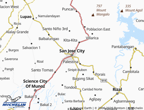 MICHELIN San Jose City map - ViaMichelin