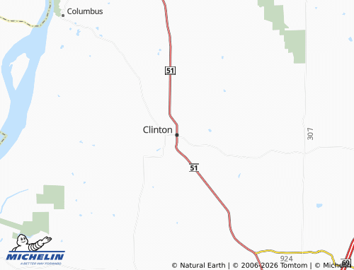 Mapa MICHELIN Clinton - ViaMichelin