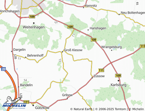 MICHELIN-Landkarte Schlagtow - ViaMichelin