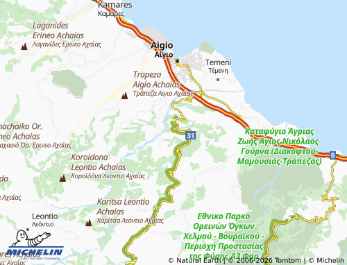 MICHELIN Lakka Selinounta map - ViaMichelin