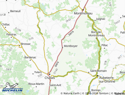 Mappa MICHELIN Montboyer - ViaMichelin