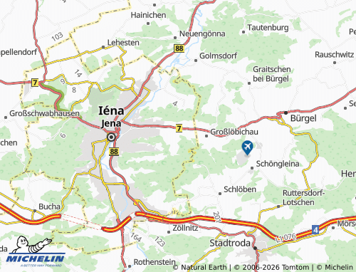 MICHELIN Jenaprießnitz map - ViaMichelin
