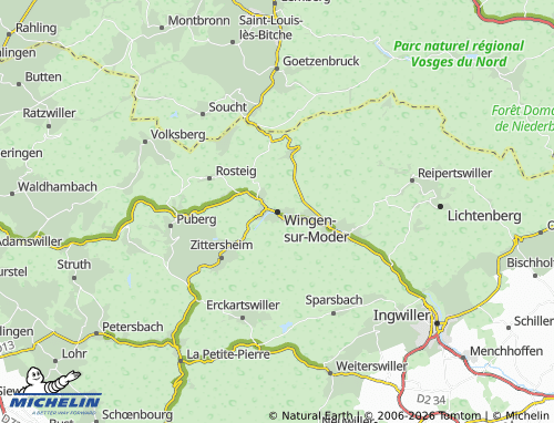 MICHELIN-Landkarte Wingen-sur-Moder - ViaMichelin