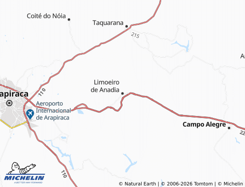 Mapa MICHELIN Limoeiro de Anadia - ViaMichelin