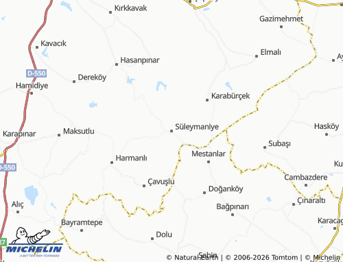 MICHELIN Süleymaniye map - ViaMichelin