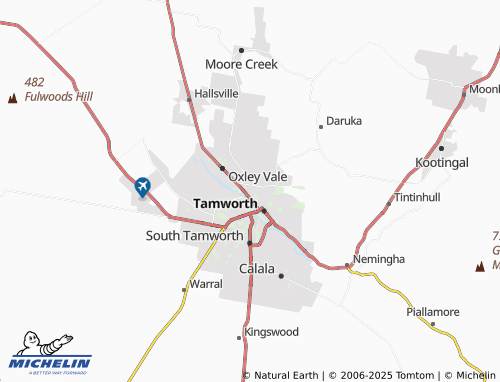 MICHELIN North Tamworth map - ViaMichelin