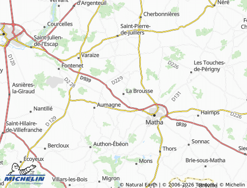 Mapa MICHELIN La Brousse - ViaMichelin