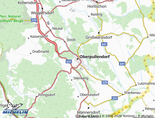 MICHELIN-Landkarte Oberpullendorf - ViaMichelin