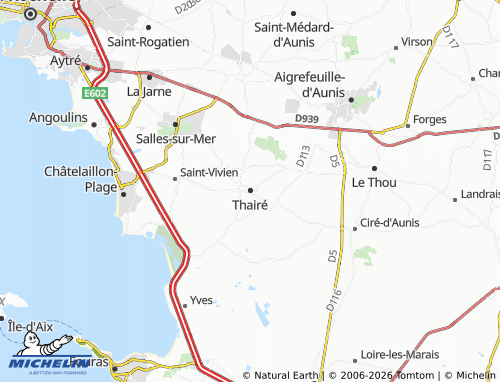 Mapa MICHELIN Thairé - ViaMichelin