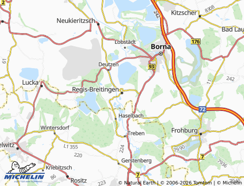 Carte MICHELIN Regis-Breitingen - ViaMichelin