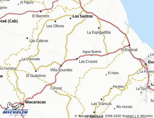MICHELIN-Landkarte Las Cruces - ViaMichelin