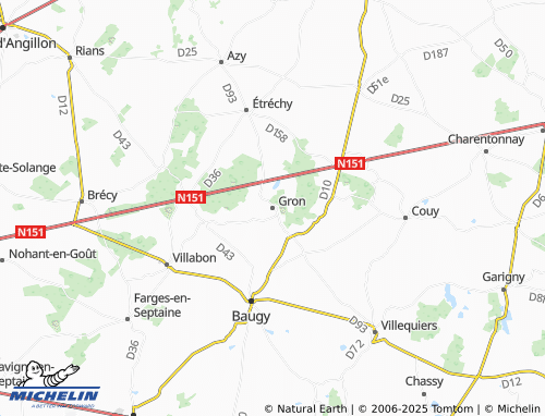 MICHELIN Gron map - ViaMichelin