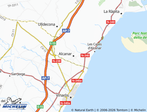 Carte MICHELIN Alcanar - ViaMichelin