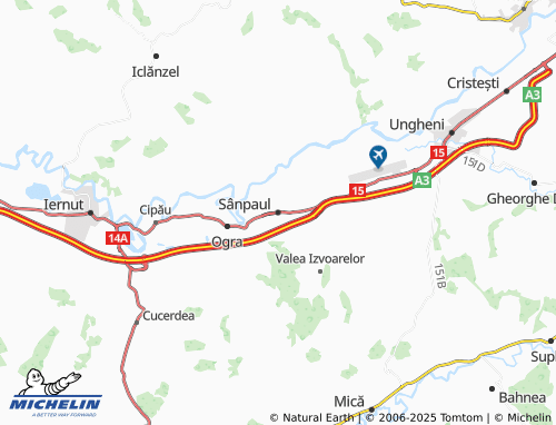 MICHELIN Sânpaul map - ViaMichelin