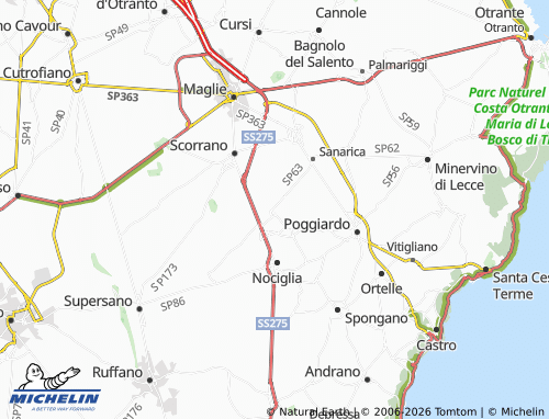 Mapa MICHELIN Botrugno - ViaMichelin