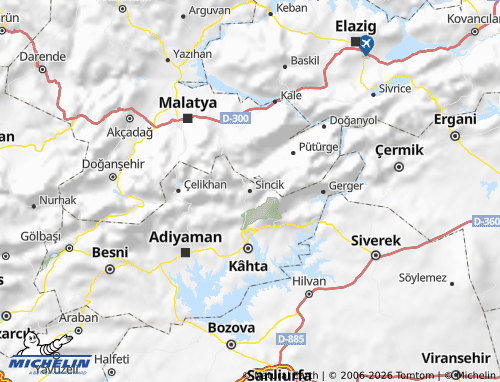 MICHELIN Sincik map - ViaMichelin
