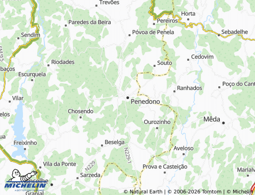 Carte MICHELIN Penedono - ViaMichelin