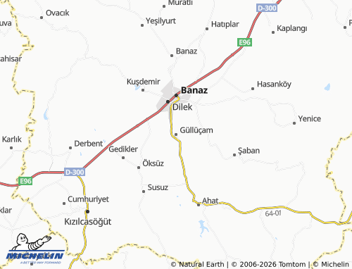 MICHELIN Güllüçam map - ViaMichelin