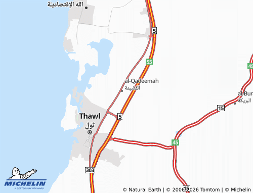 Carte MICHELIN al-Wadiya - ViaMichelin