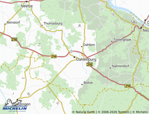 MICHELIN Dahlenburg map - ViaMichelin
