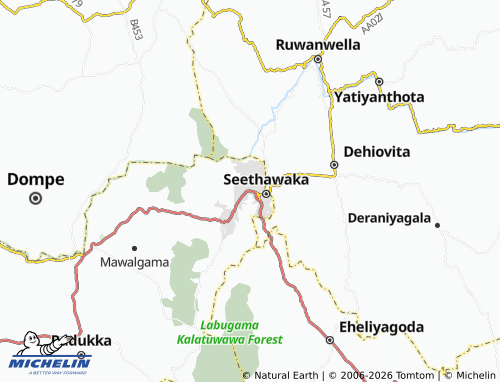 Mappa MICHELIN Avissawella-Seethawakapura - ViaMichelin