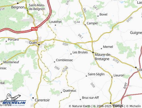 MICHELIN Les Brulais map - ViaMichelin