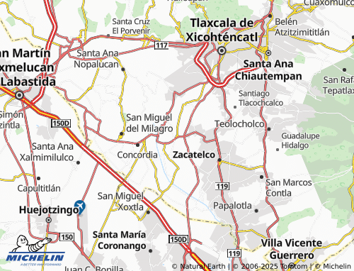 MICHELIN Santa Cruz Aquiahuac map - ViaMichelin