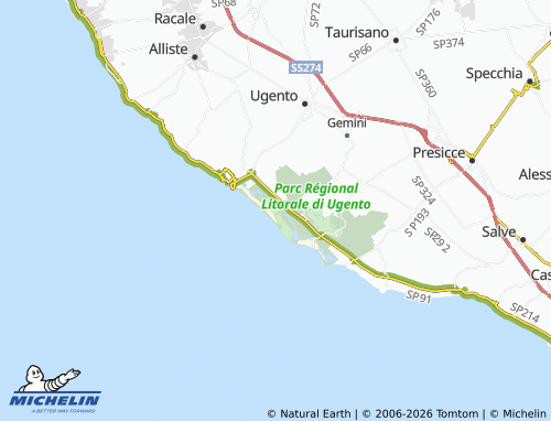 Mapa MICHELIN Marina di Ugento - ViaMichelin
