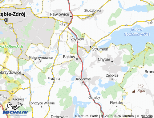 MICHELIN-Landkarte Bąków - ViaMichelin