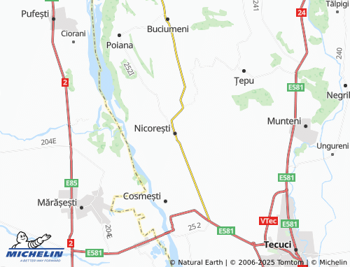 MICHELIN Nicorești map - ViaMichelin