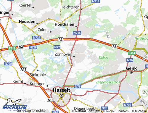 Mappa MICHELIN Zonhoven - ViaMichelin