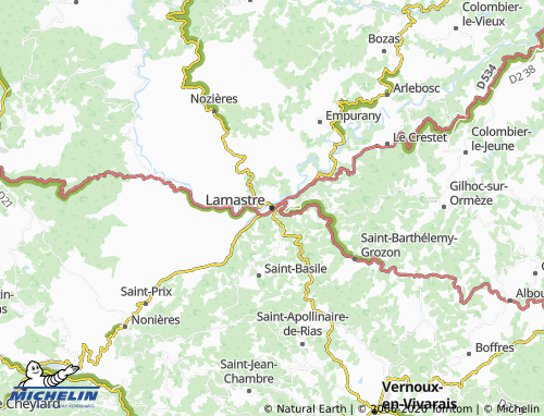 MICHELIN Lamastre map - ViaMichelin