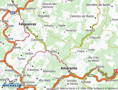 Carte MICHELIN Penedo - ViaMichelin