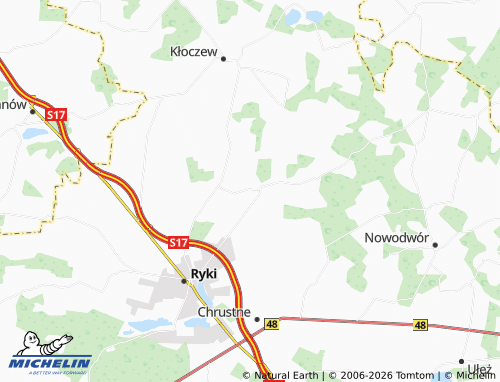 MICHELIN Rososz map - ViaMichelin