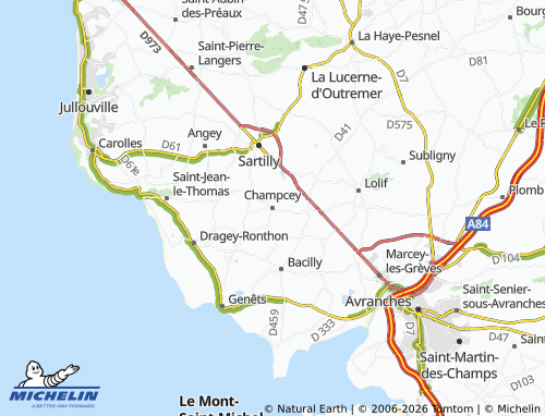 MICHELIN Champcey map - ViaMichelin