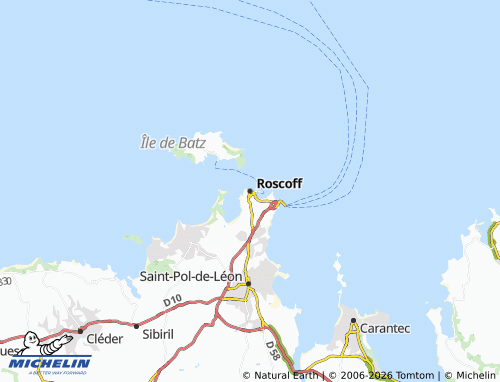 Mappa MICHELIN Roscoff - ViaMichelin