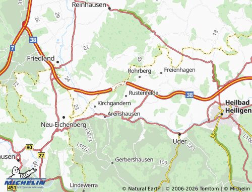 Kaart MICHELIN Rustenfelde - ViaMichelin