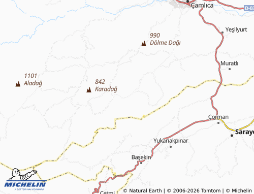 Mappa MICHELIN Erkeç - ViaMichelin