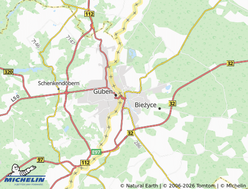 MICHELIN-Landkarte Guben - ViaMichelin