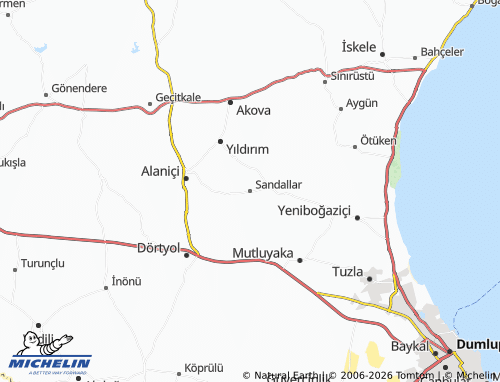 Mappa MICHELIN Sandallar - ViaMichelin