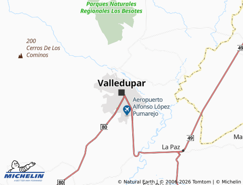 Carte MICHELIN Valledupar - ViaMichelin