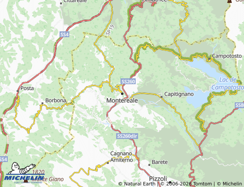 Carte MICHELIN Montereale - ViaMichelin